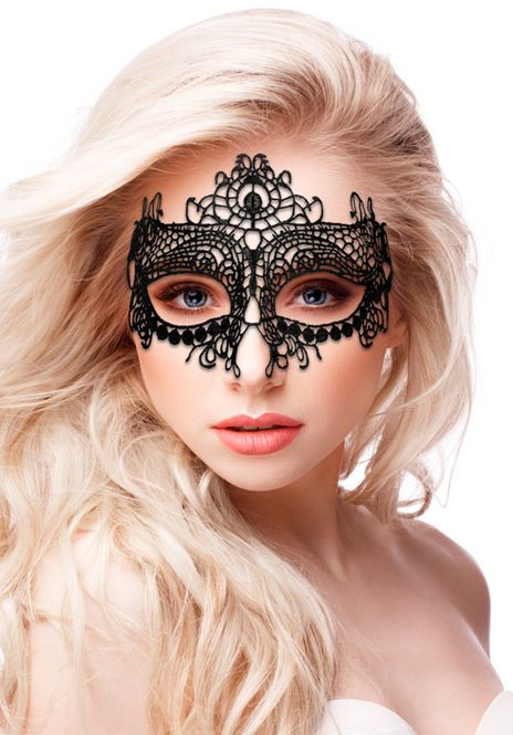 Huvudbild Queen black lace mask