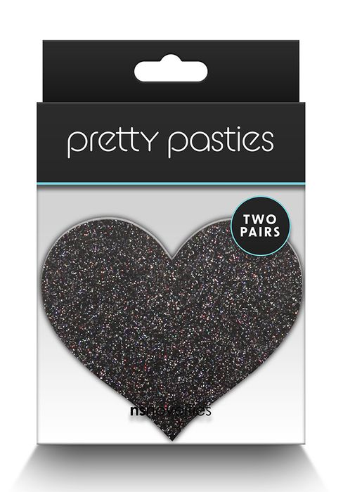 Heart Nipple Covers Black/Gold 2 pair