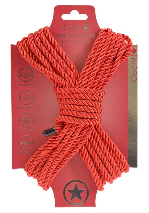 Ouch! Bondage Rope 10 m - Red