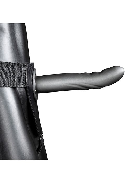 Ouch! Gunmetall Hollow Strap-On 20 cm