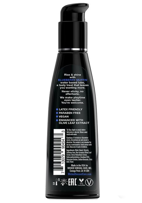 Wicked Aqua Blueberry Muffin Flavored Lubricant 120 ml